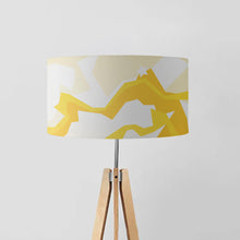 Load image into Gallery viewer, Marble with yellow-orange pattern drum lampshade, Diameter 45cm (18&quot;)