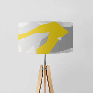 Marble with yellow pattern drum lampshade, Diameter 45cm (18")