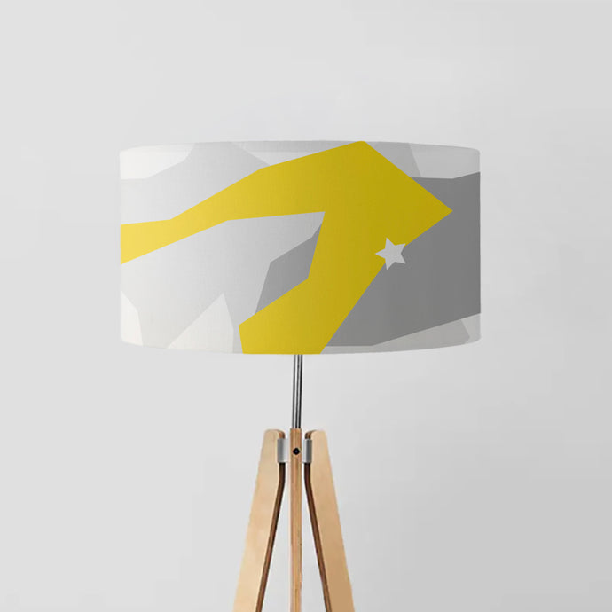 Marble with yellow pattern drum lampshade, Diameter 45cm (18