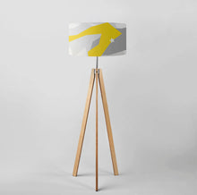 Load image into Gallery viewer, Marble with yellow pattern drum lampshade, Diameter 45cm (18&quot;) Tripod