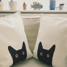 Load image into Gallery viewer, Black Cat cushion or cover 50x50cm (20x20&quot;) - Meretant Decor