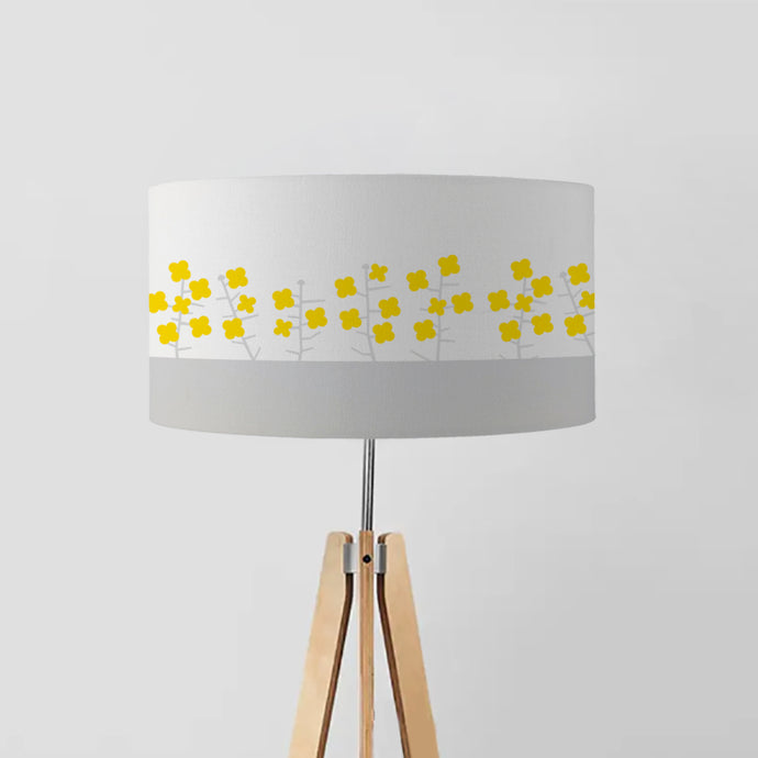 Rapeseed field drum lampshade, Diameter 45cm (18