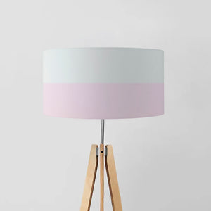 Grey-Rose Pastel Lines drum lampshade, Diameter 45cm (18")