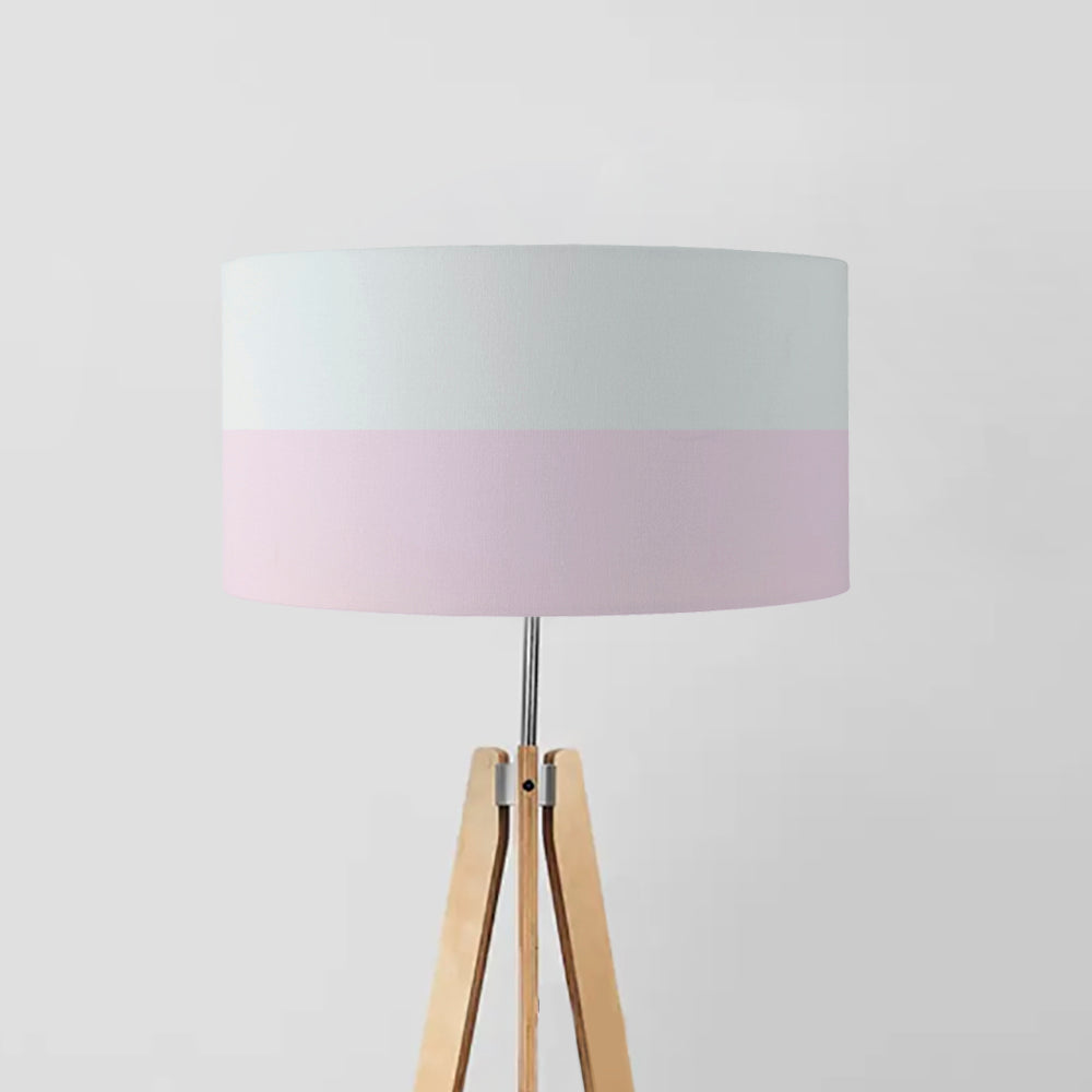 Grey-Rose Pastel Lines drum lampshade, Diameter 45cm (18