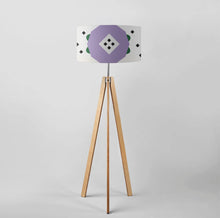 Load image into Gallery viewer, Pixel purple flower drum lampshade, Diameter 45cm (18&quot;)