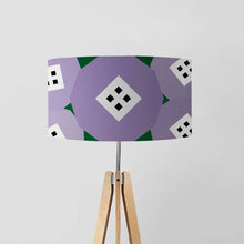 Load image into Gallery viewer, Pixel purple flowers drum lampshade, Diameter 45cm (18&quot;)