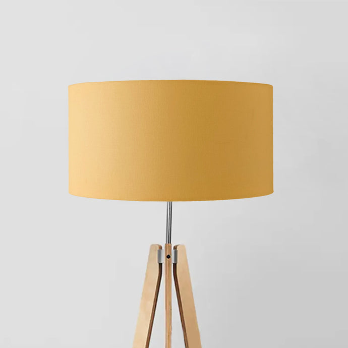 Mustard plain drum lampshade, Diameter 45cm (18