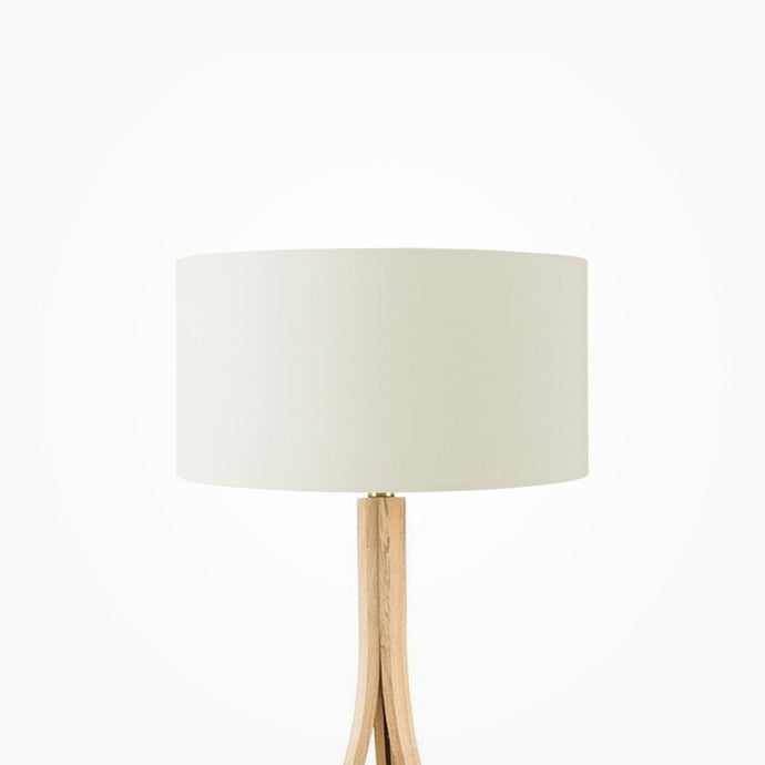 Silk plain off white drum lampshade, Diameter 35cm (14