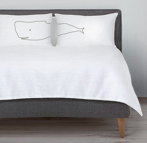 Whale pair housewife pillowcases - Meretant Decor