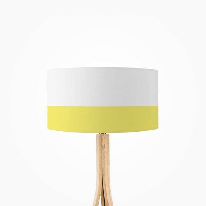 Yellow Line drum lampshade, Diameter 35cm (14