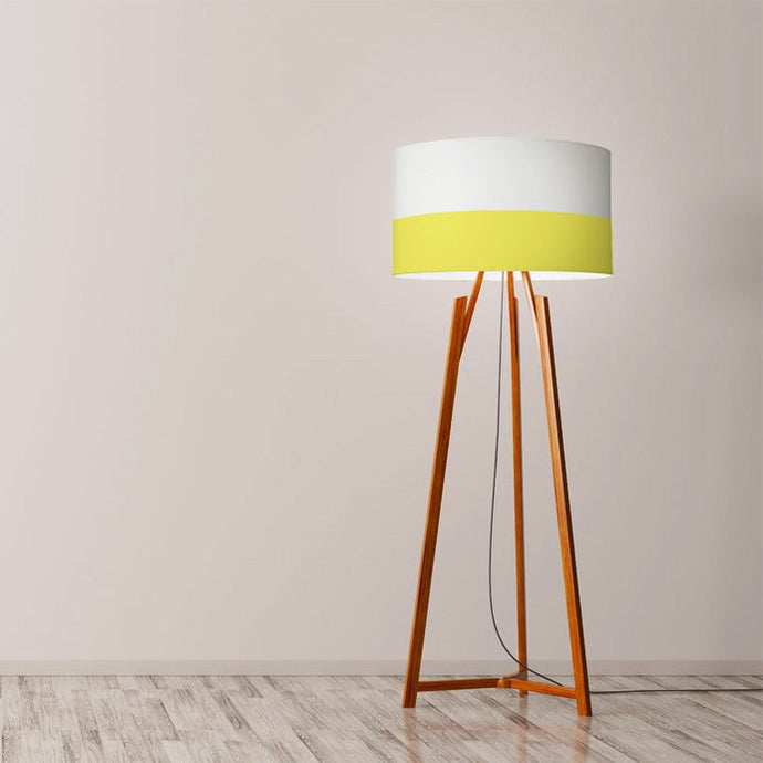Yellow Line drum lampshade 45cm (18
